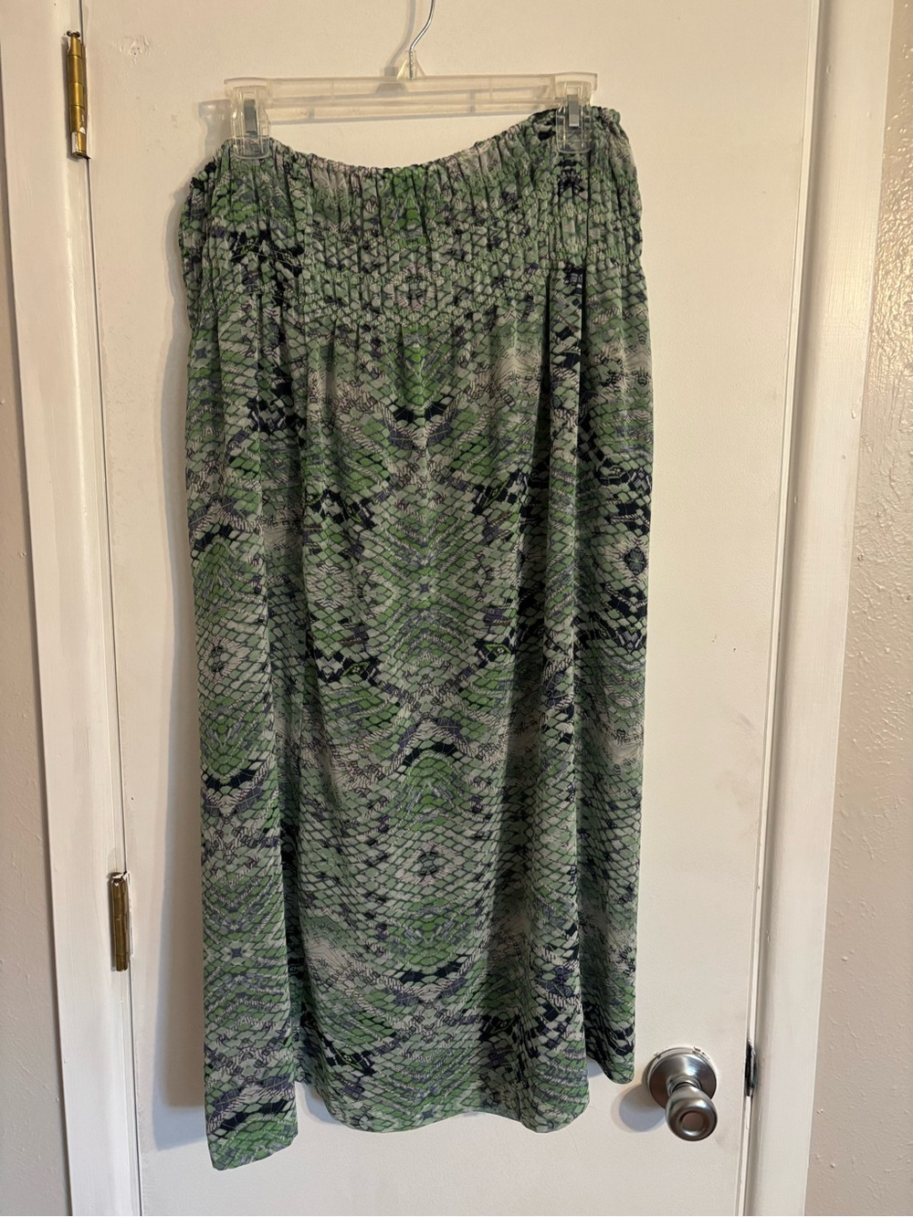 Cabi Reversible Green Blue Maxi Skirt - Tube Dress